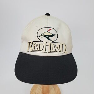 RedHead Bass Pro Shops Snapback Hat Mens Cream Black Fishing Hunting Cap RH10539